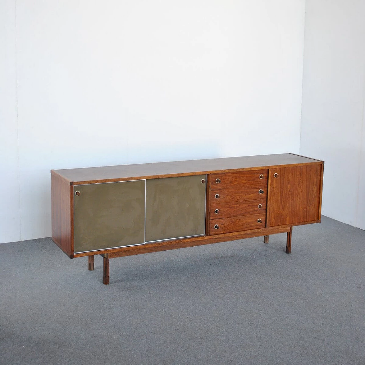 Credenza in teak di Georges Coslin per 3v Arredamenti Padova, anni '60 1346135