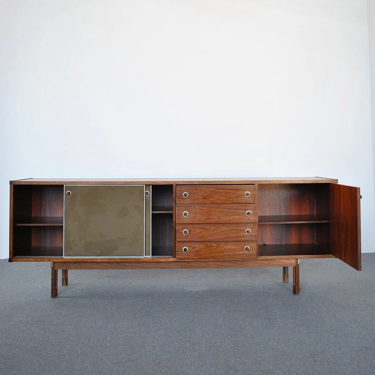 Credenza in teak di Georges Coslin per 3v Arredamenti Padova, anni '60 1346142