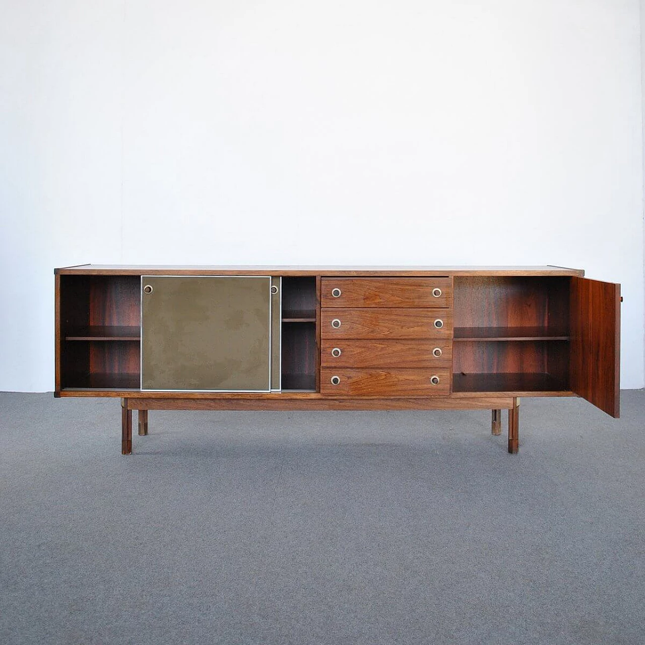Credenza in teak di Georges Coslin per 3v Arredamenti Padova, anni '60 1346143