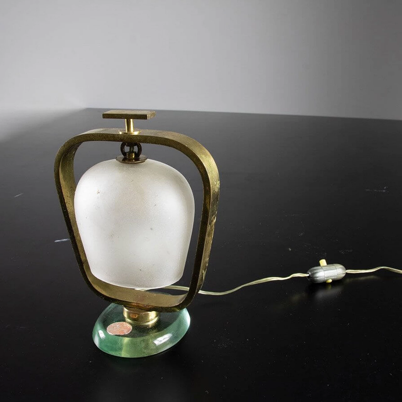Table lamp in glass and brass by Fontana Arte, 30s 1346182