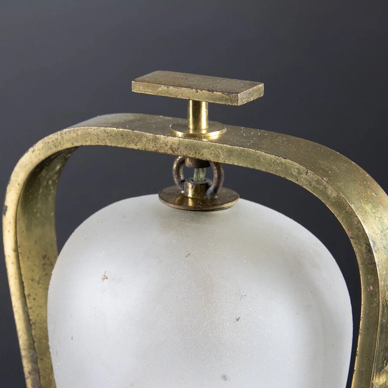 Table lamp in glass and brass by Fontana Arte, 30s 1346184