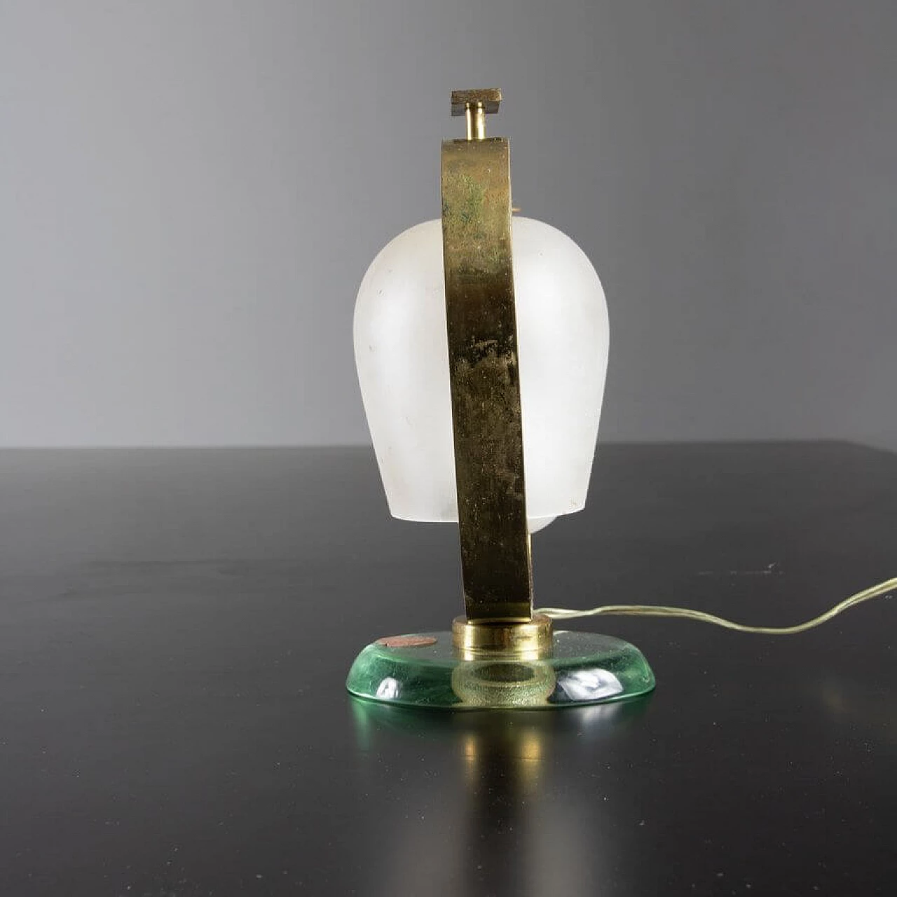 Table lamp in glass and brass by Fontana Arte, 30s 1346185