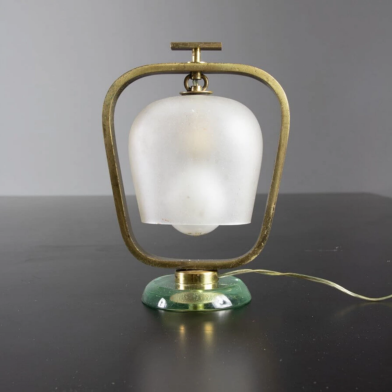 Table lamp in glass and brass by Fontana Arte, 30s 1346187