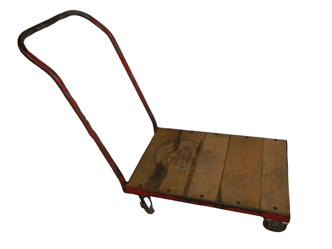 Industrial trolley with oak top, 1960s 1346267