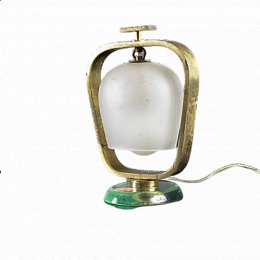 Table lamp in glass and brass by Fontana Arte, 30s