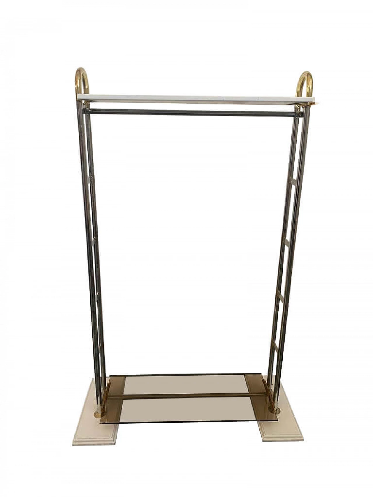 Steel and brass coat rack, 1970s 1346313