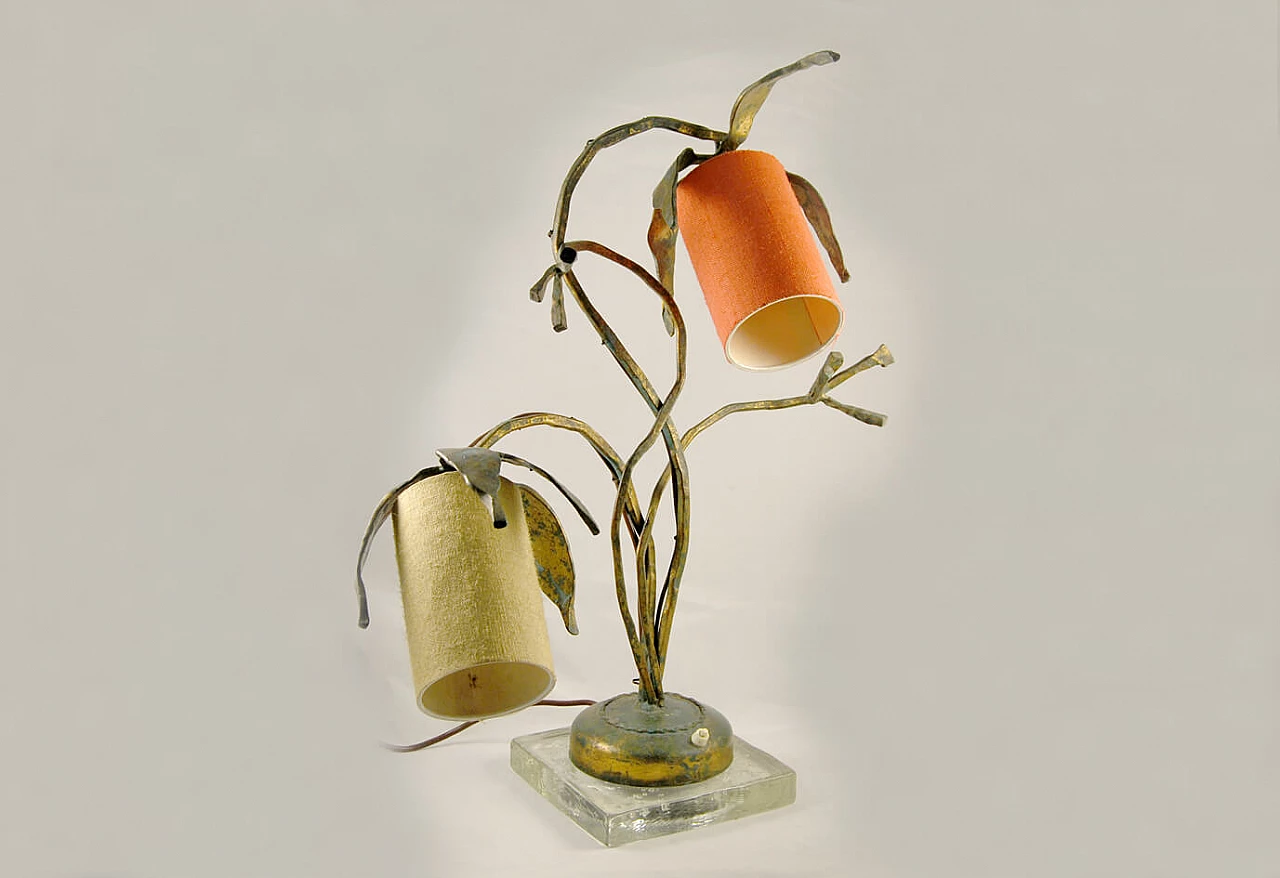 Wrought iron sculpture lamp, 1950s 1346318