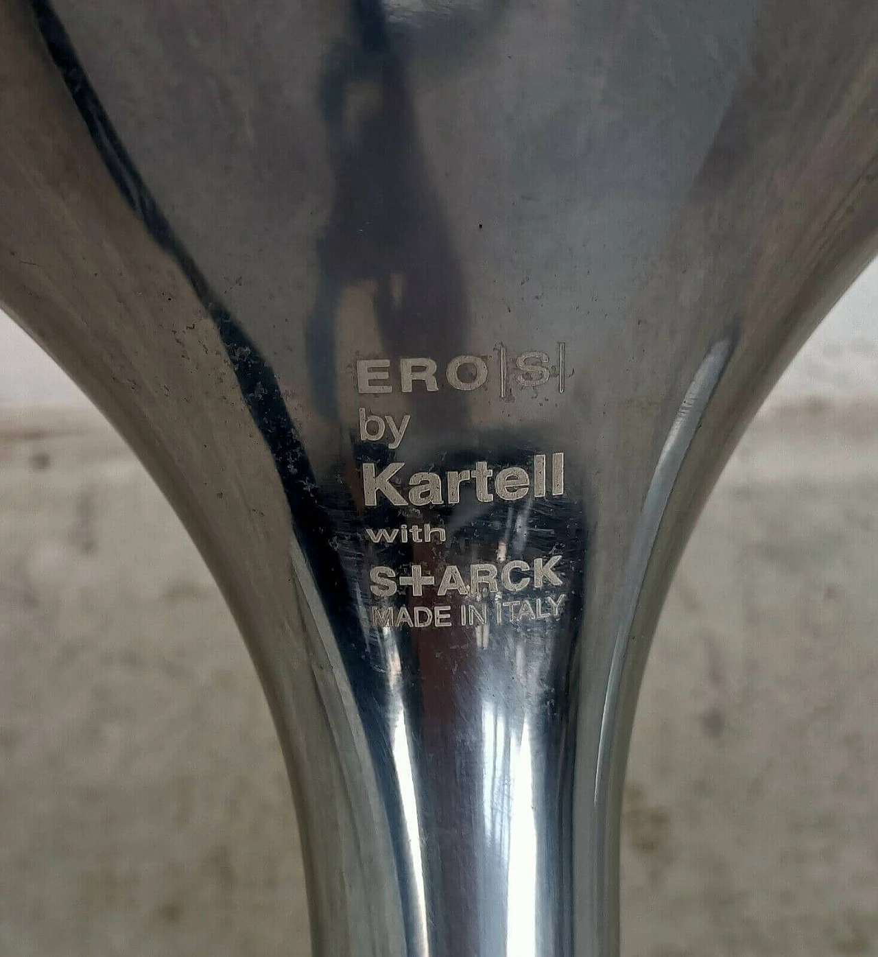 Coppia di sedie girevoli Eros in alluminio e policarbonato di Philippe Starck per Kartell, anni '90 1346860