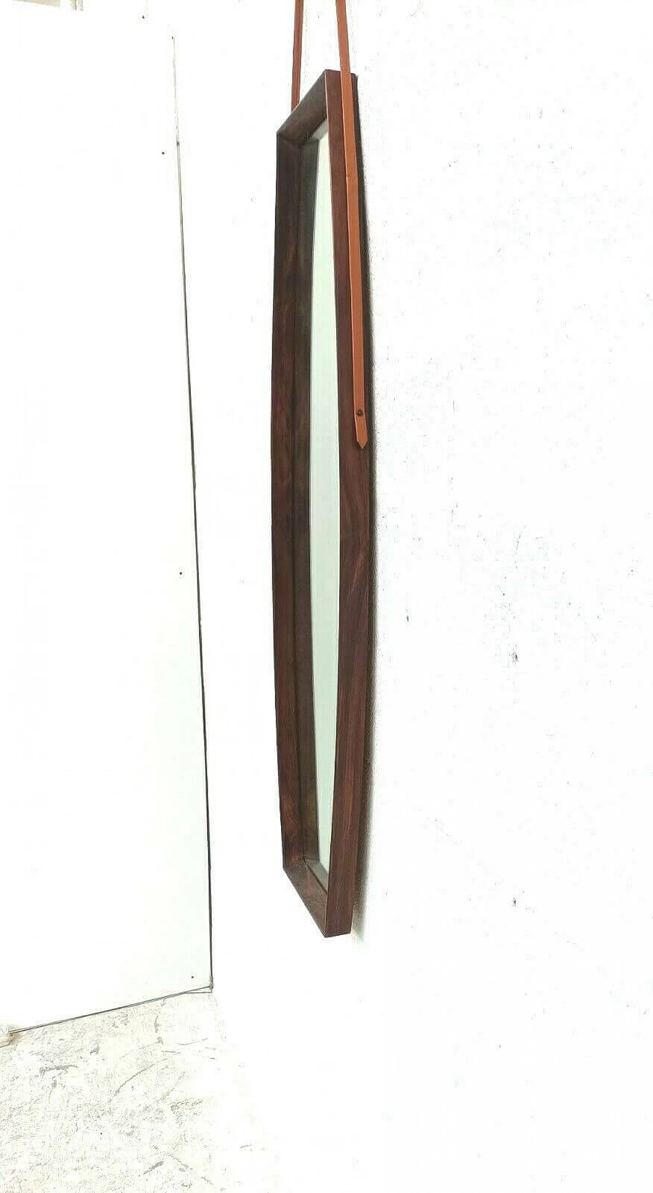 Specchio in stile Scandinavo in teak, anni '60 1346926