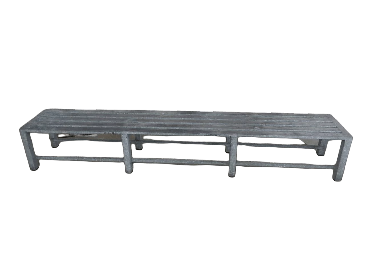 Galvanised metal bench, 1970s 1347021