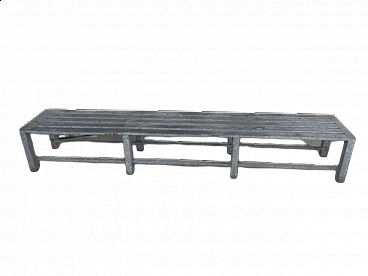 Galvanised metal bench, 1970s