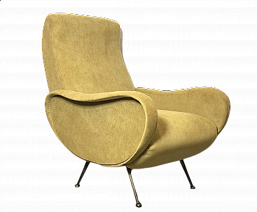 Yellow armchair in the style of Lady by Marco Zanuso, 1950s