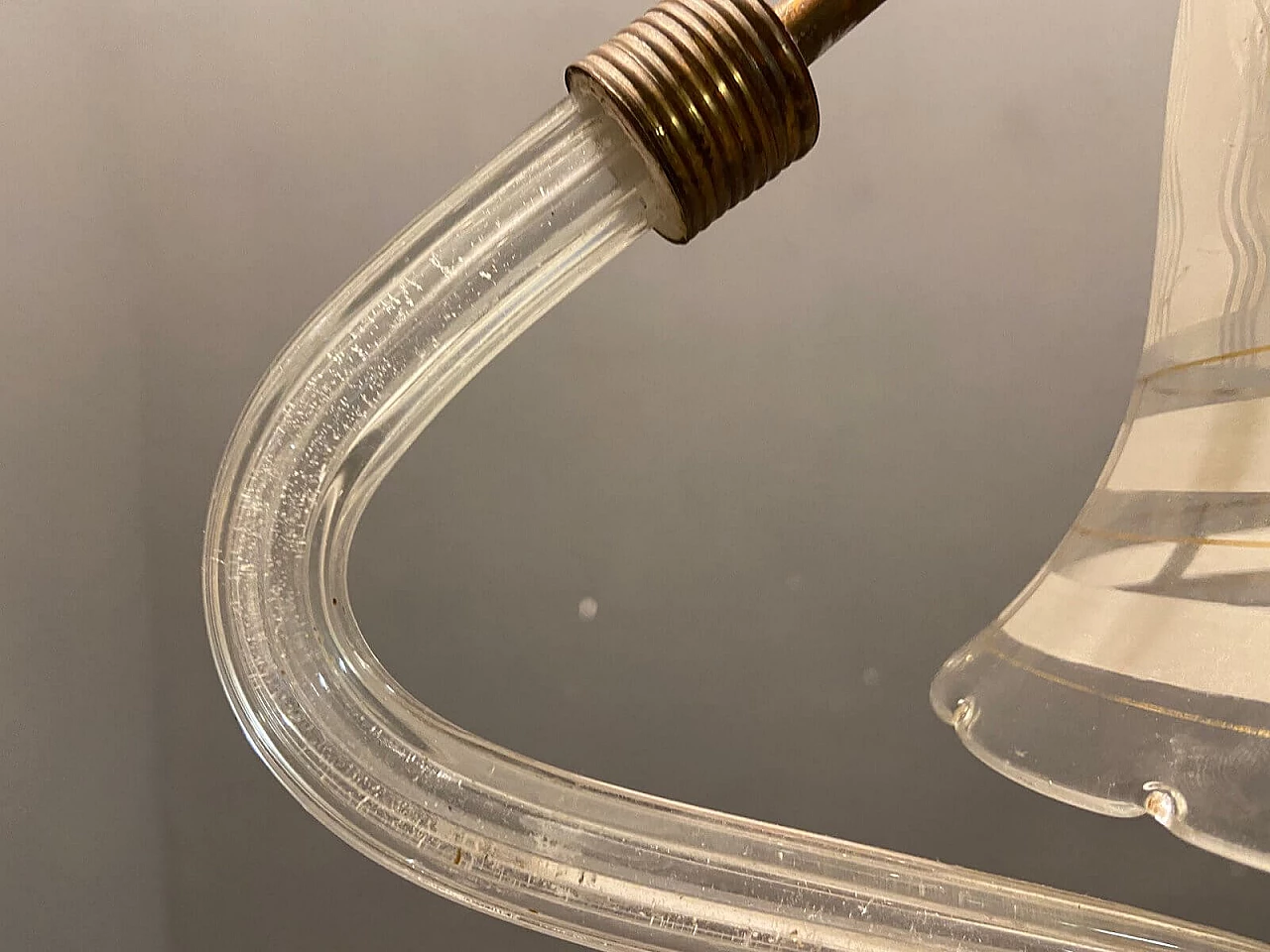 Art Deco Murano glass pendant lamp, 1940s 1347265