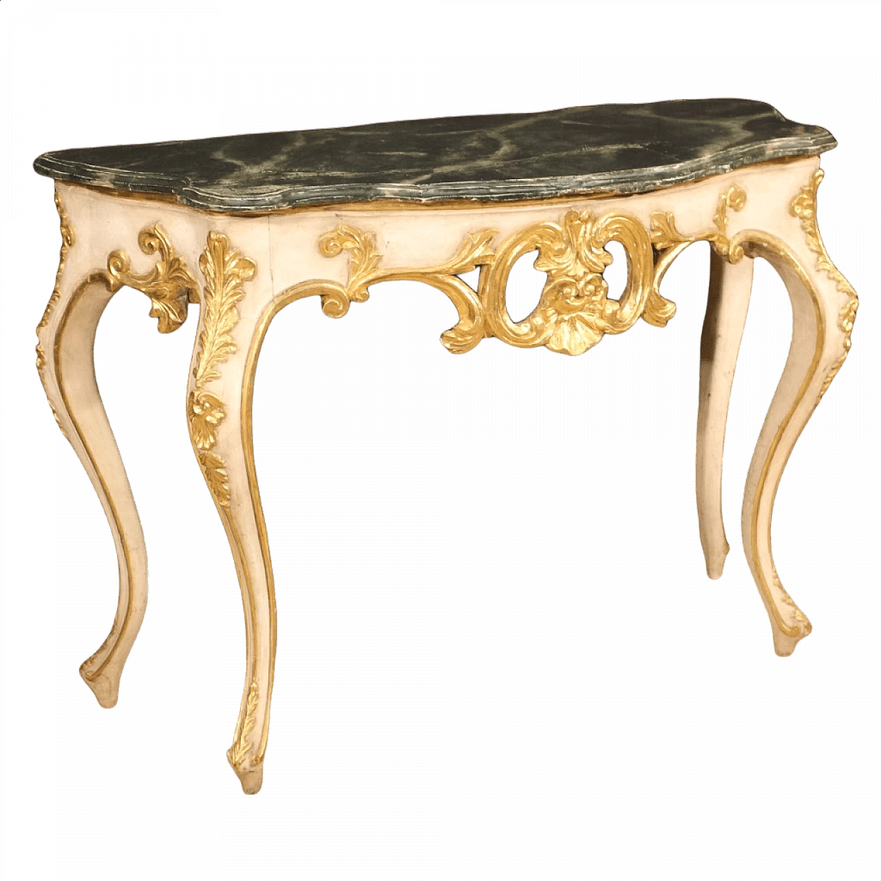 Lacquered and gilded wooden console table 1347267