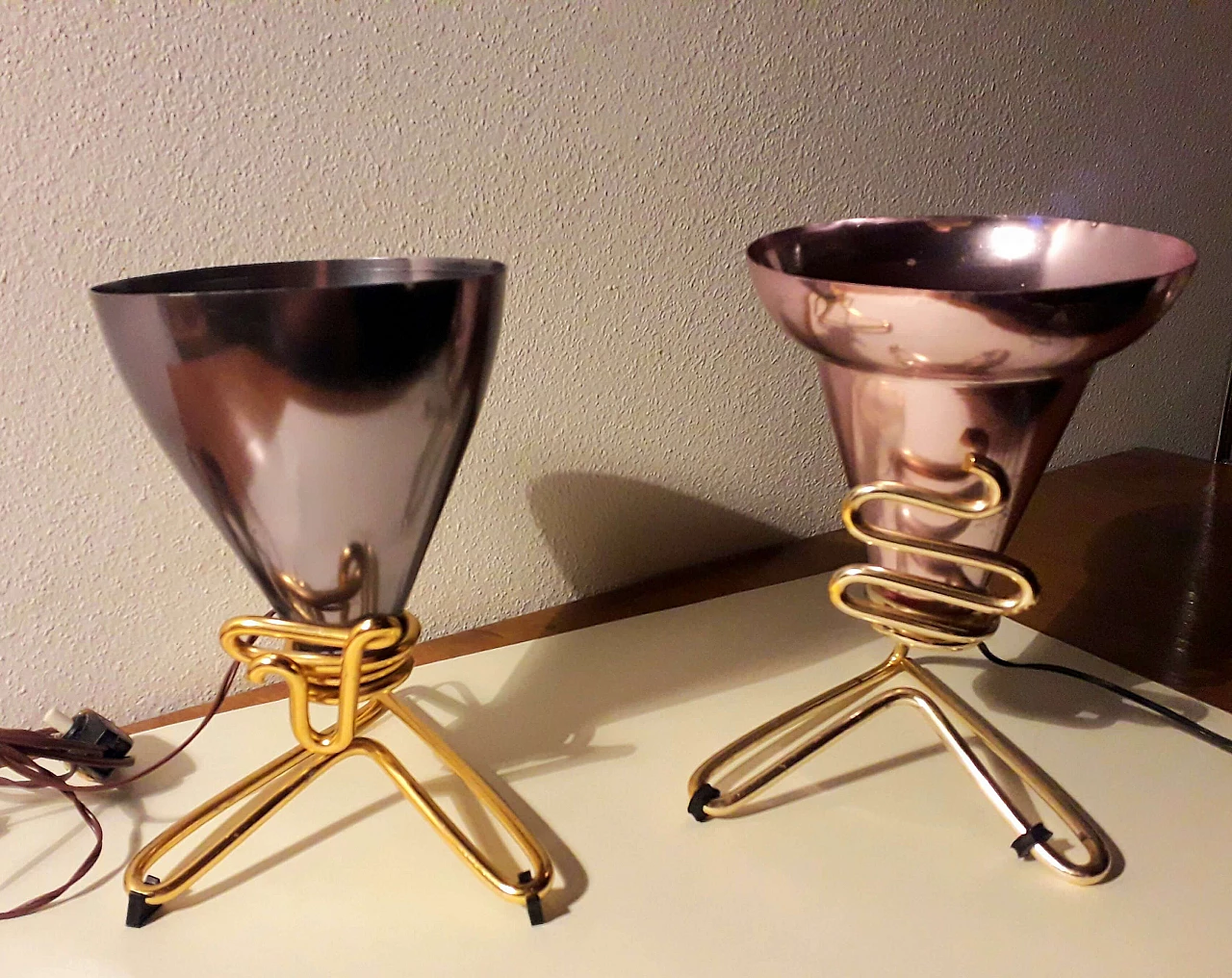 Pair of table lamps by Ettore Sottsass for Rinnovel, 1950s 1347495