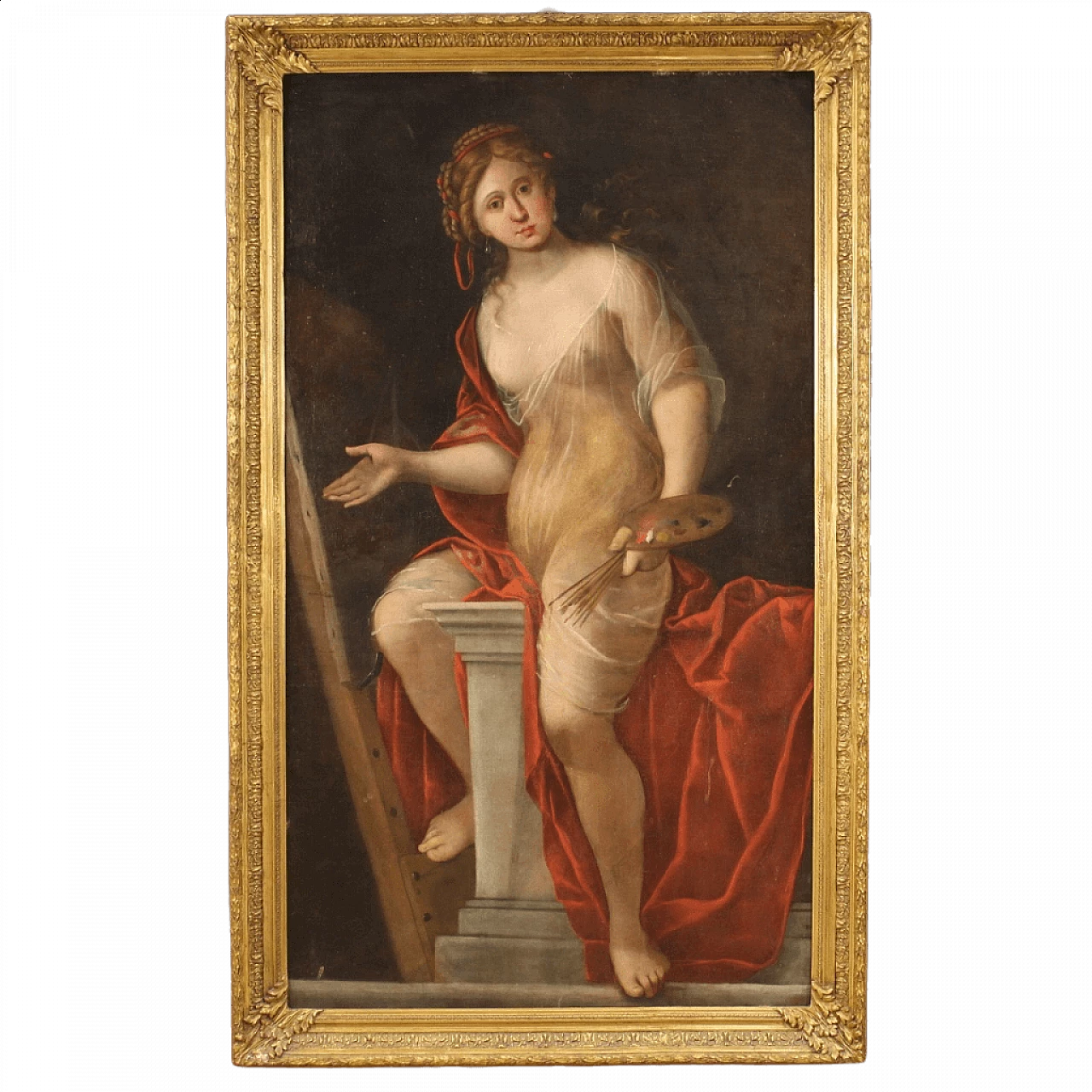 Allegoria della Pittura, dipinto a olio su tela, '600 1350324