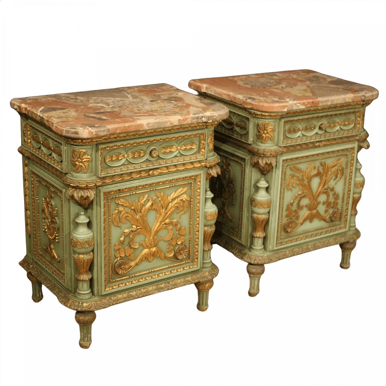 Pair of bedside tables in Bonzanigo style, of '900 1350349