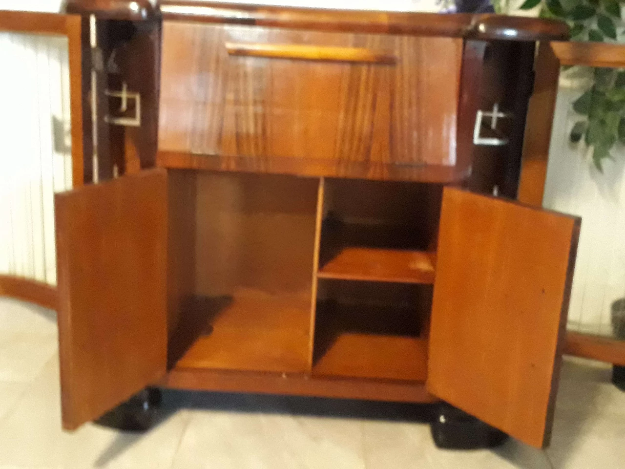 Art Deco sideboard in mahogany and rosewood, 40s 1350395