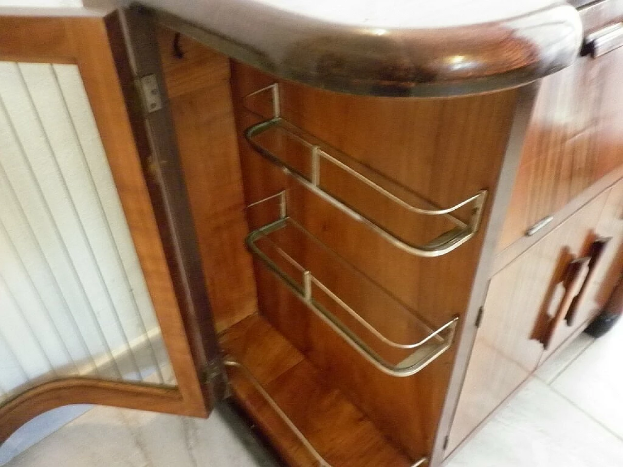 Art Deco sideboard in mahogany and rosewood, 40s 1350397