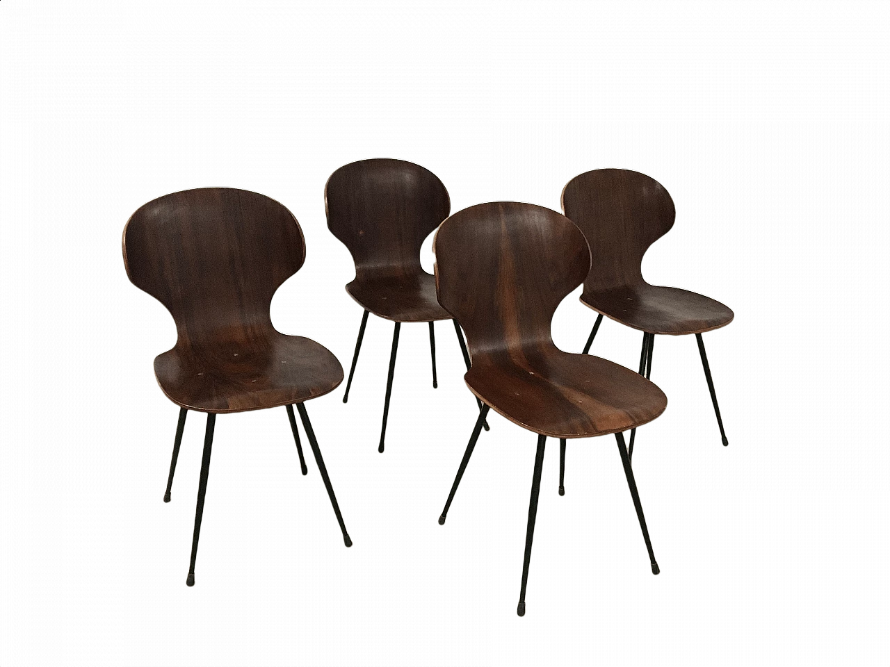 4 Lulli bentwood chairs by Carlo Ratti, 1950s 1350463