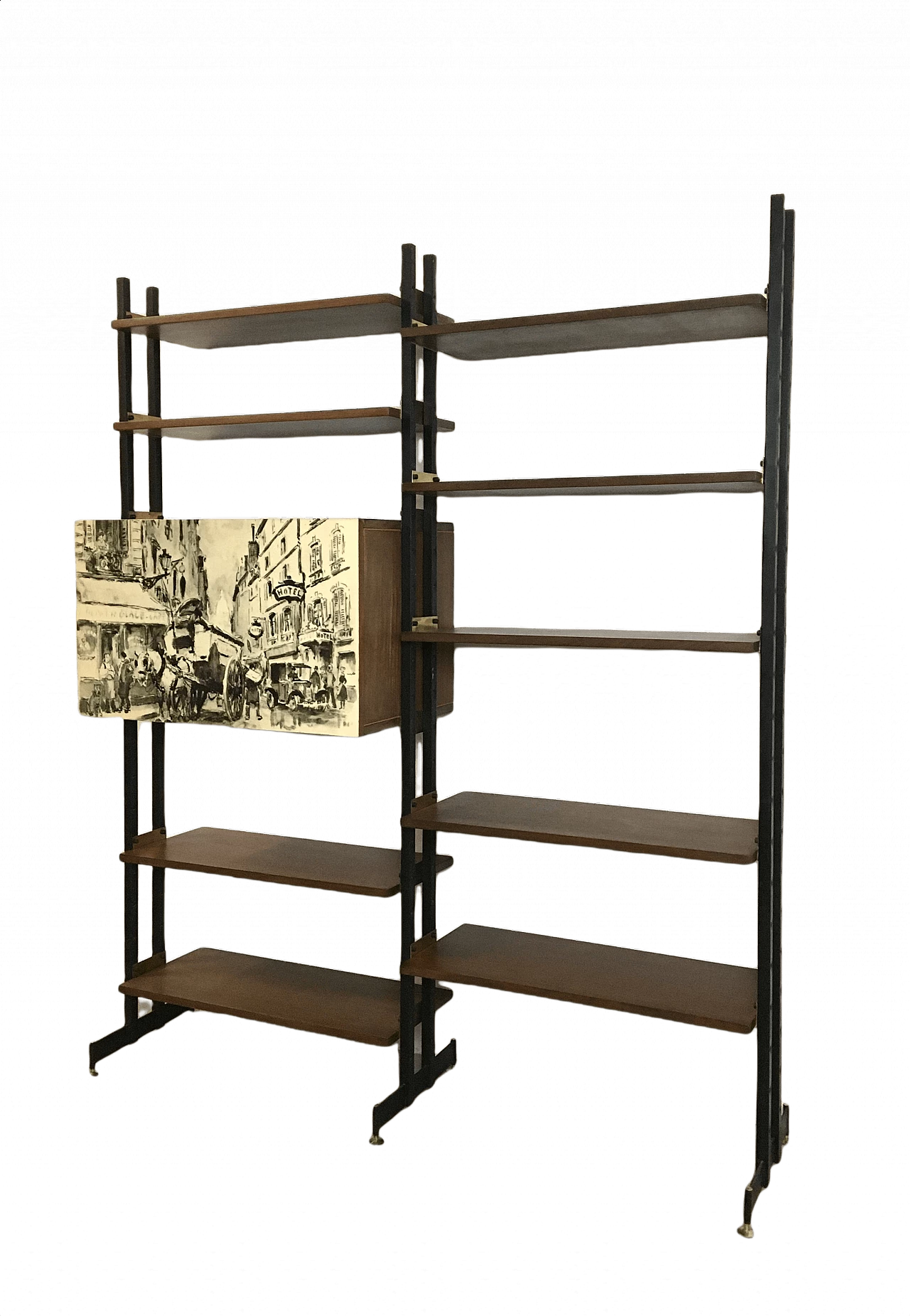 Modular bookcase with bar corner, 60s 1350467