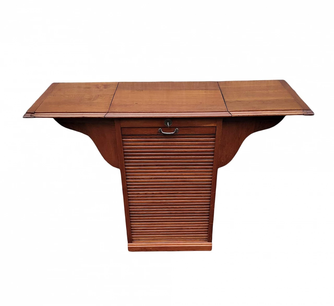 Mobile in rovere a serrandina con bandelle, inizio '900 1351742