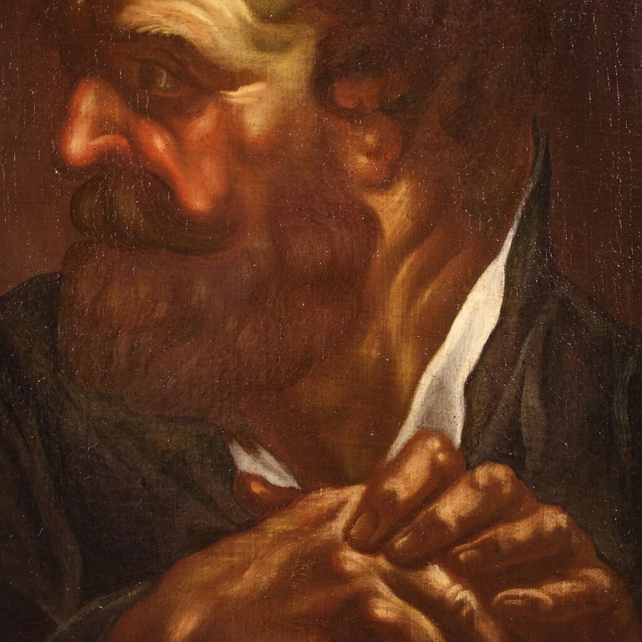 Style of Egidio dall'Oglio, Male portrait, oil on canvas, first half of the 18th century 1352032