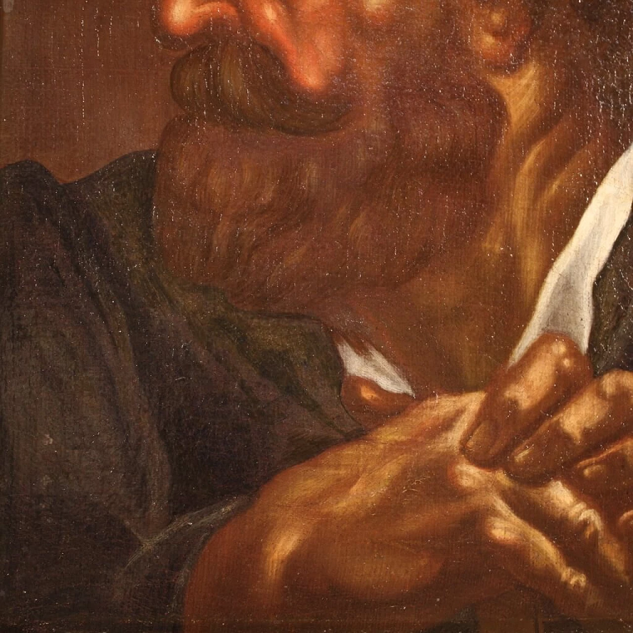 Stile di Egidio Dall'Oglio, Ritratto maschile, olio su tela, prima metà del '700 1352033