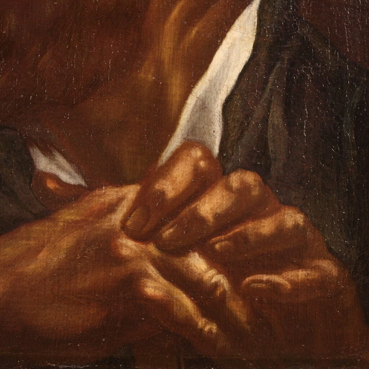 Stile di Egidio Dall'Oglio, Ritratto maschile, olio su tela, prima metà del '700 1352034