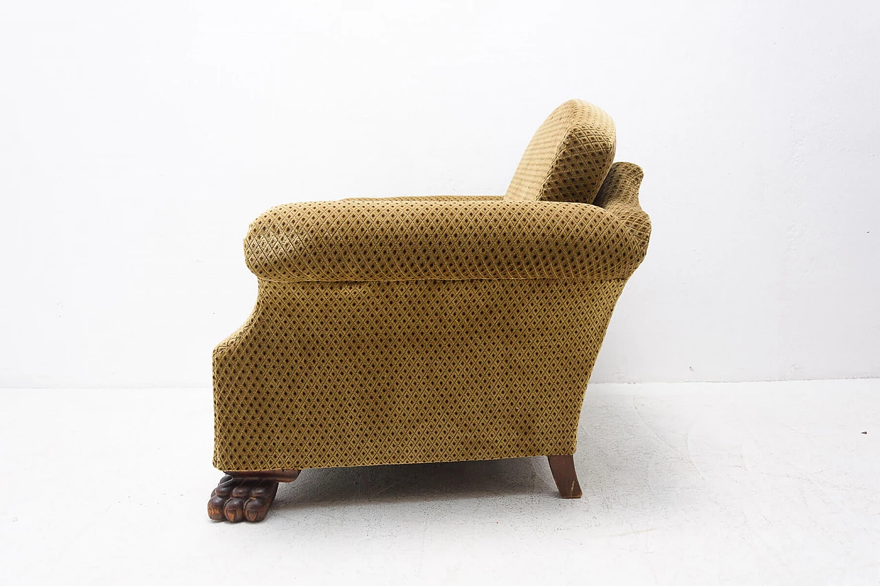 Coppia di poltrone Art Deco con piedi leonini, anni '30 1352101