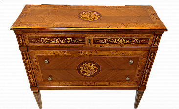 Small Lombard inlaid chest of drawers, early 20th century