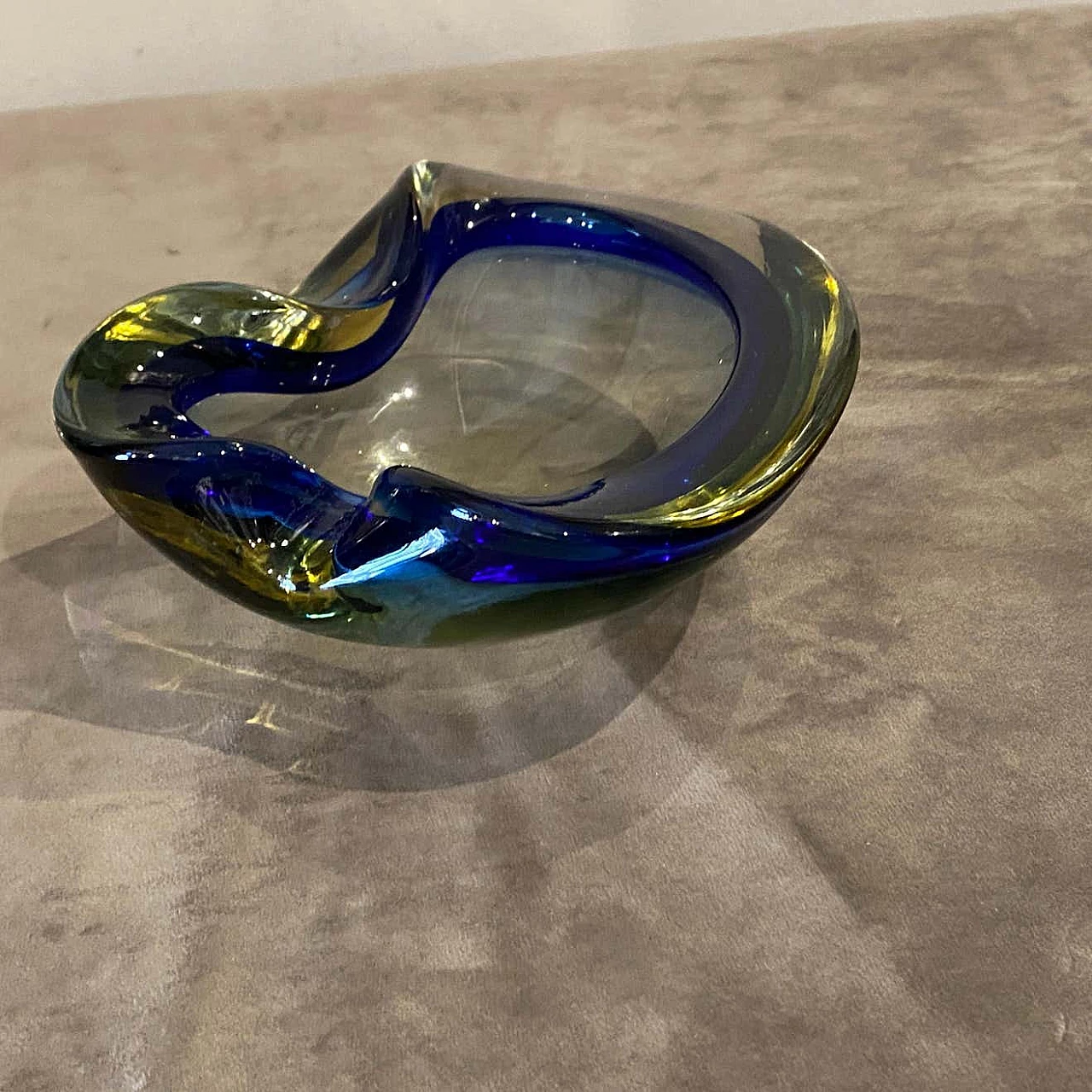 Ashtray in Sommerso Murano glass by Flavio Poli, 70s 1354029