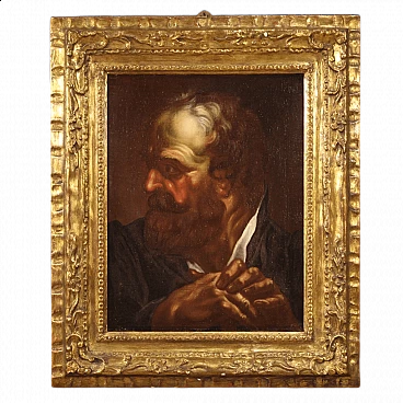 Stile di Egidio Dall'Oglio, Ritratto maschile, olio su tela, prima metà del '700