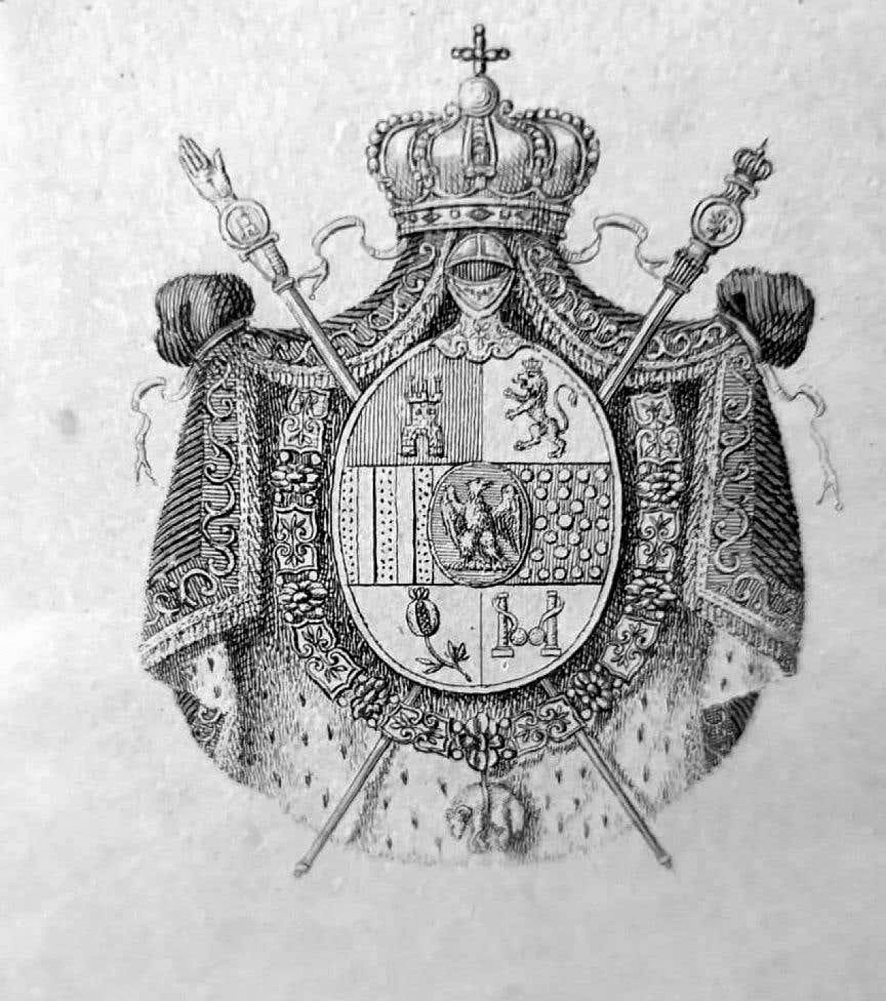 Etching of a portrait of Joseph Napoleon with autograph and gold frame by Pradier, 1813 1354212