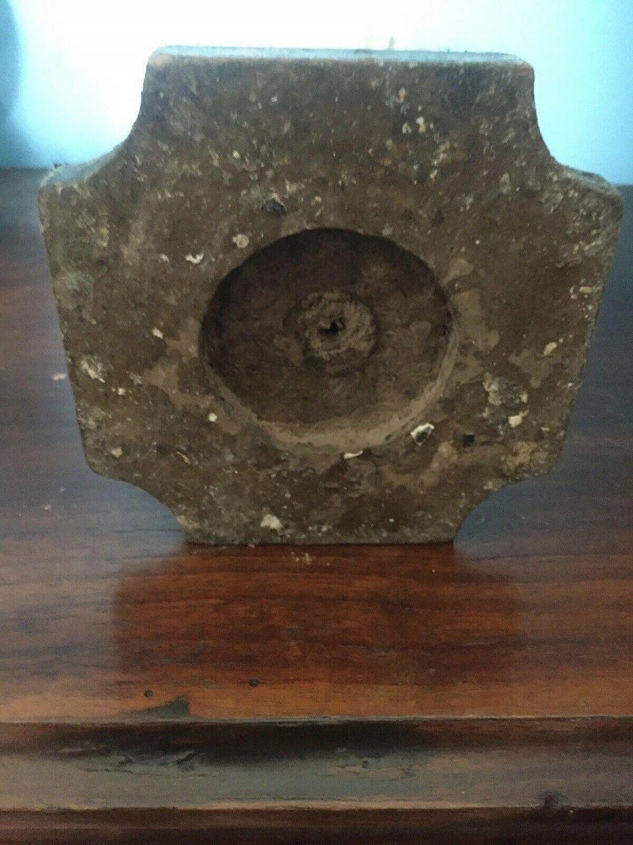 Candelabro in legno verde e oro, anni '40 1355301