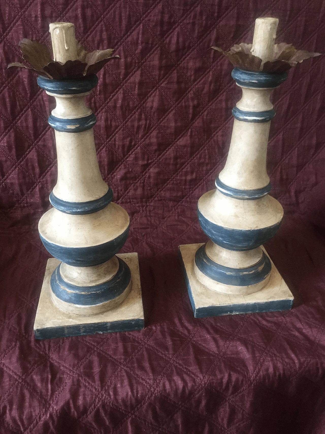 Pair of torchers in wood, 30s 1355312