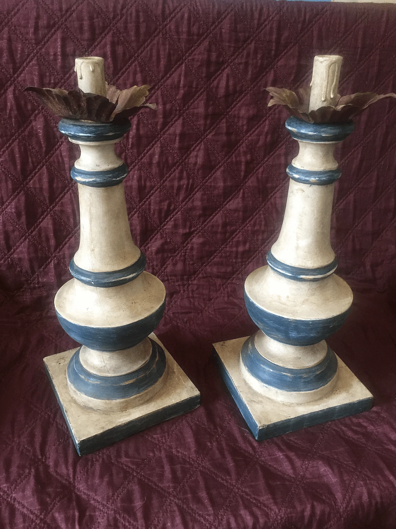 Pair of torchers in wood, 30s 1355313