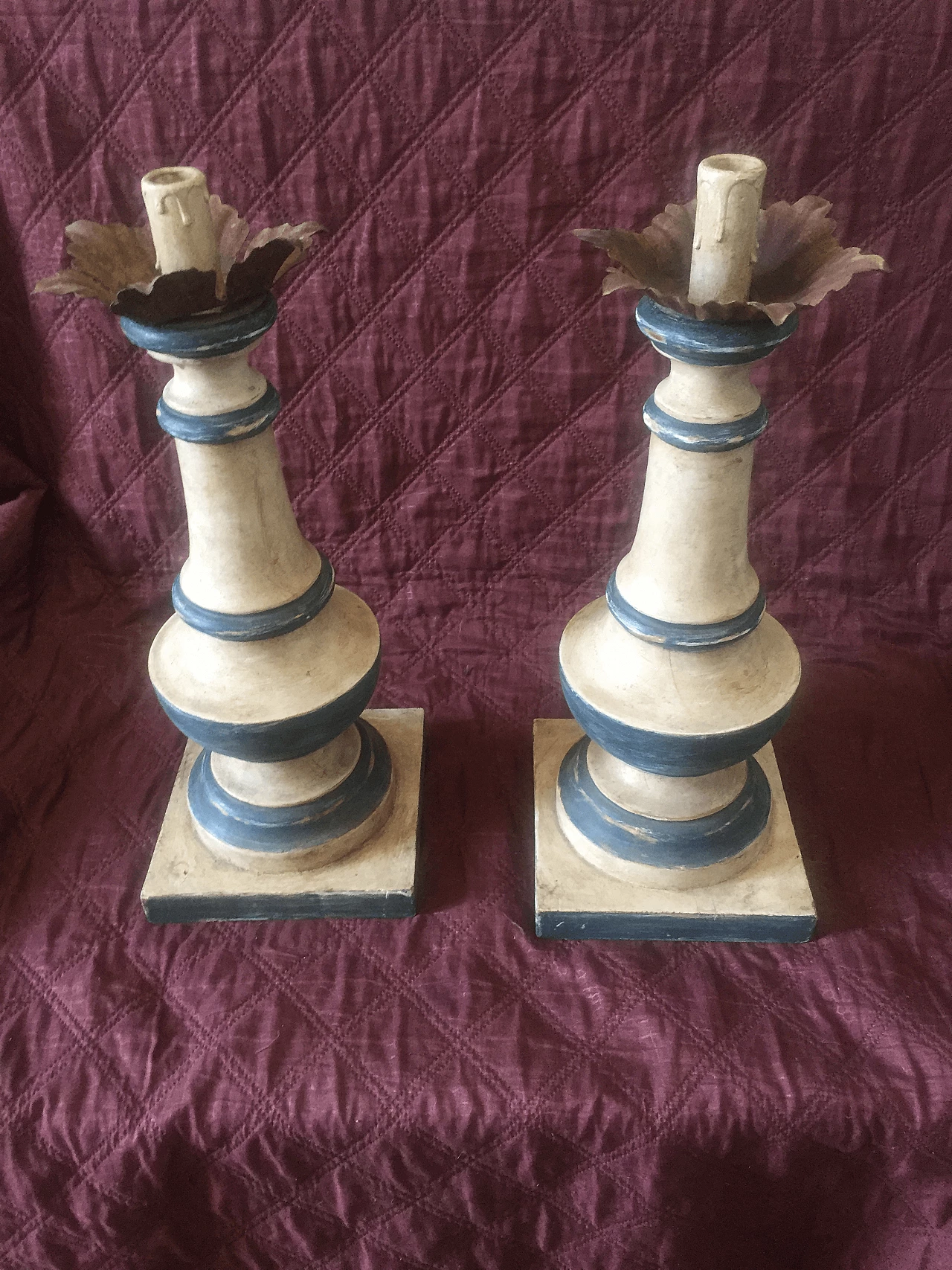 Pair of torchers in wood, 30s 1355314