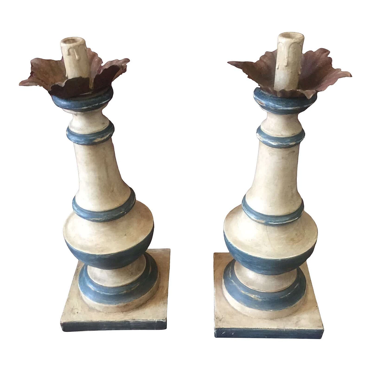 Pair of torchers in wood, 30s 1355319