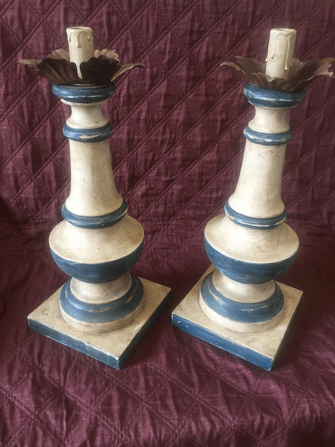 Pair of torchers in wood, 30s 1355321