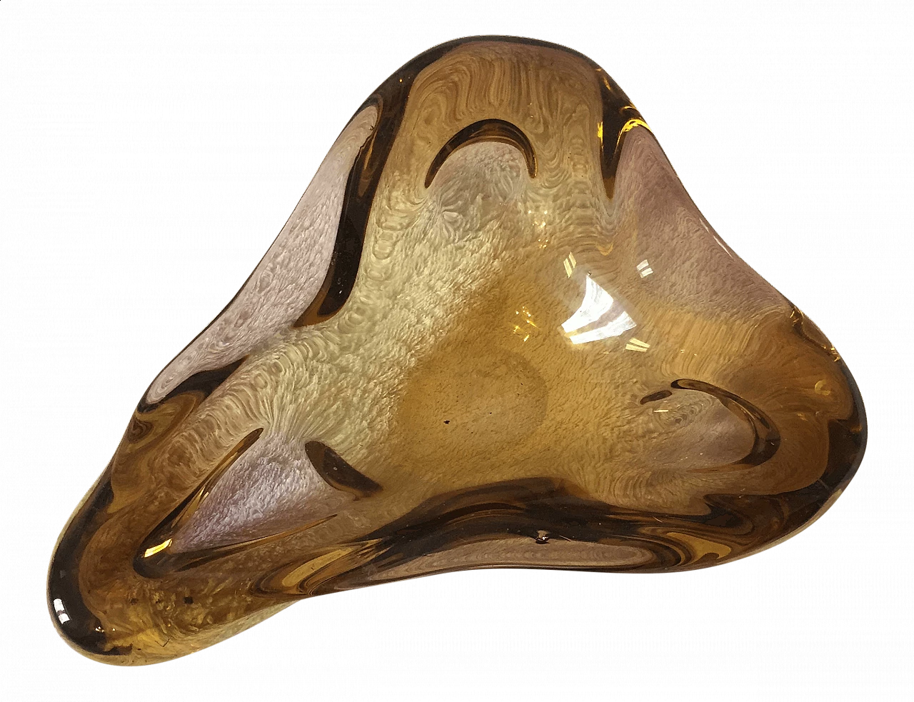 Posacenere in vetro Sommerso di Murano di Seguso, anni '70 1355347