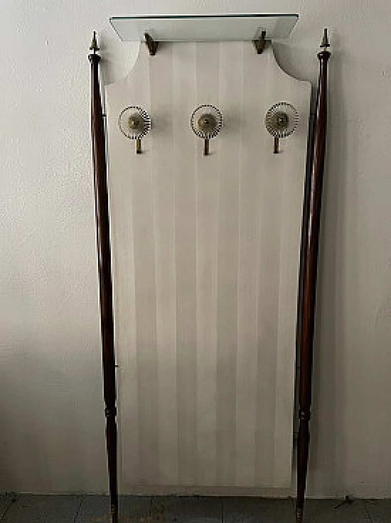 Skai and mahogany coat rack, 1950s 1355431