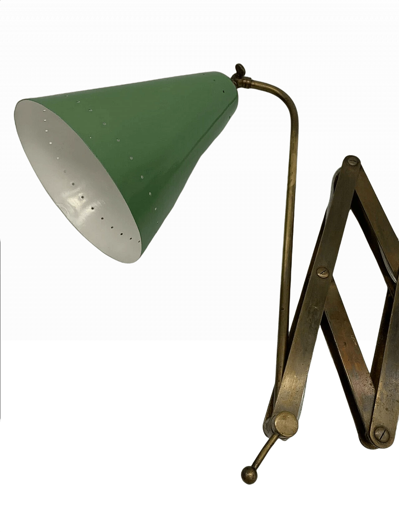 Applique estensibile in ottone e lamiera, anni '50 1355460