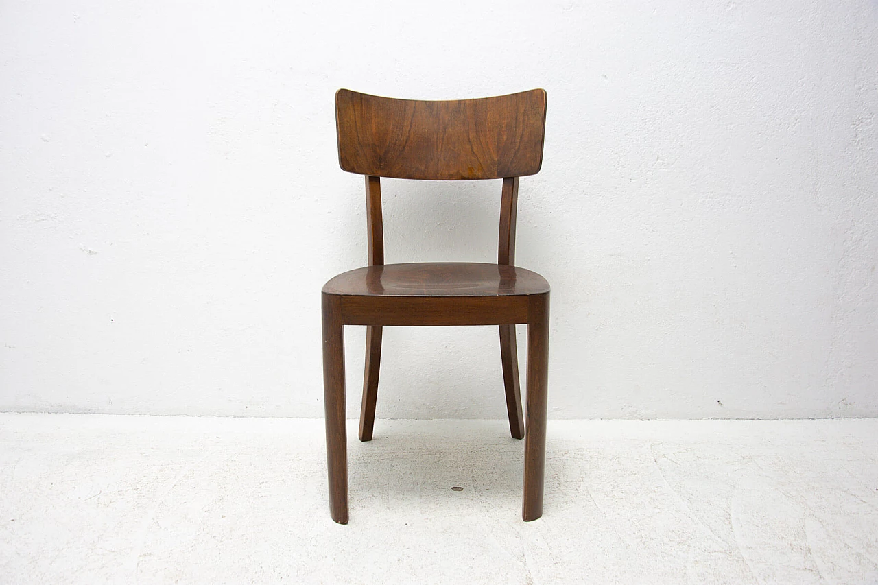 3 Ton walnut chairs, 1950s 1355485