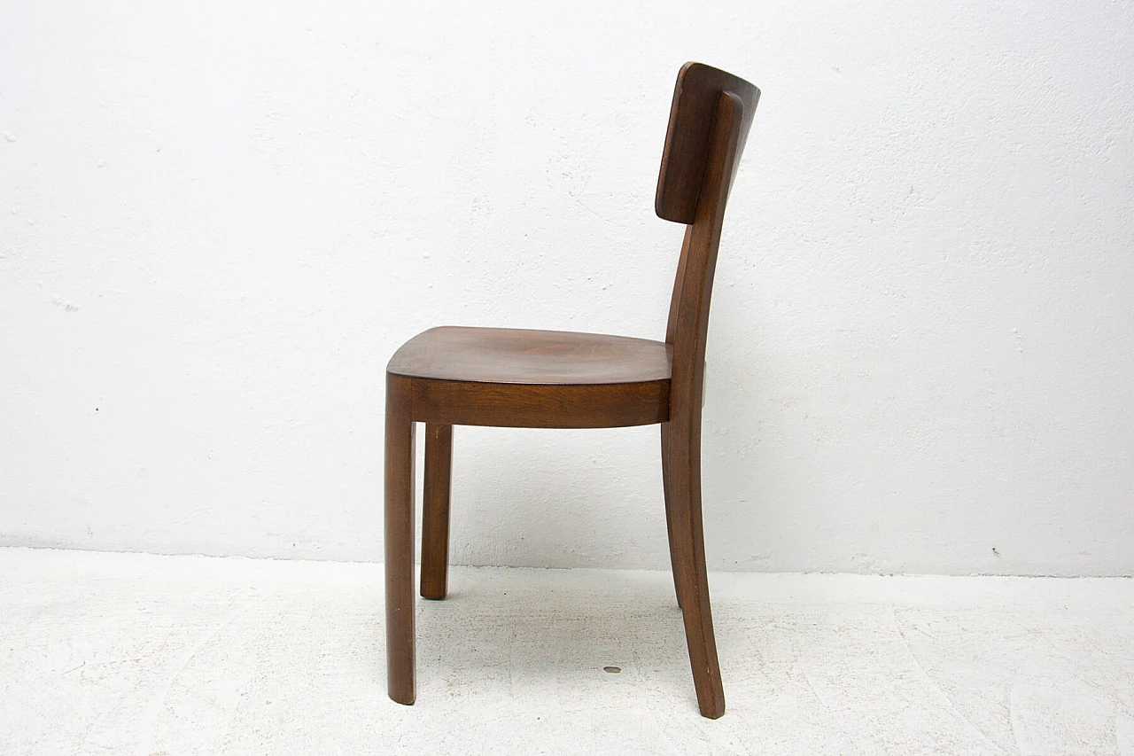 3 Ton walnut chairs, 1950s 1355492