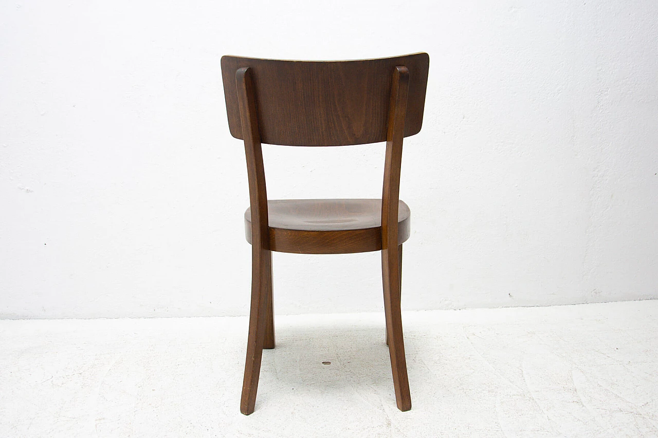3 Ton walnut chairs, 1950s 1355493