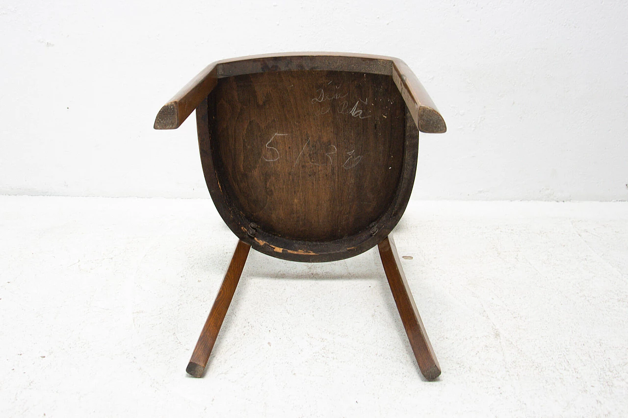 3 Ton walnut chairs, 1950s 1355494