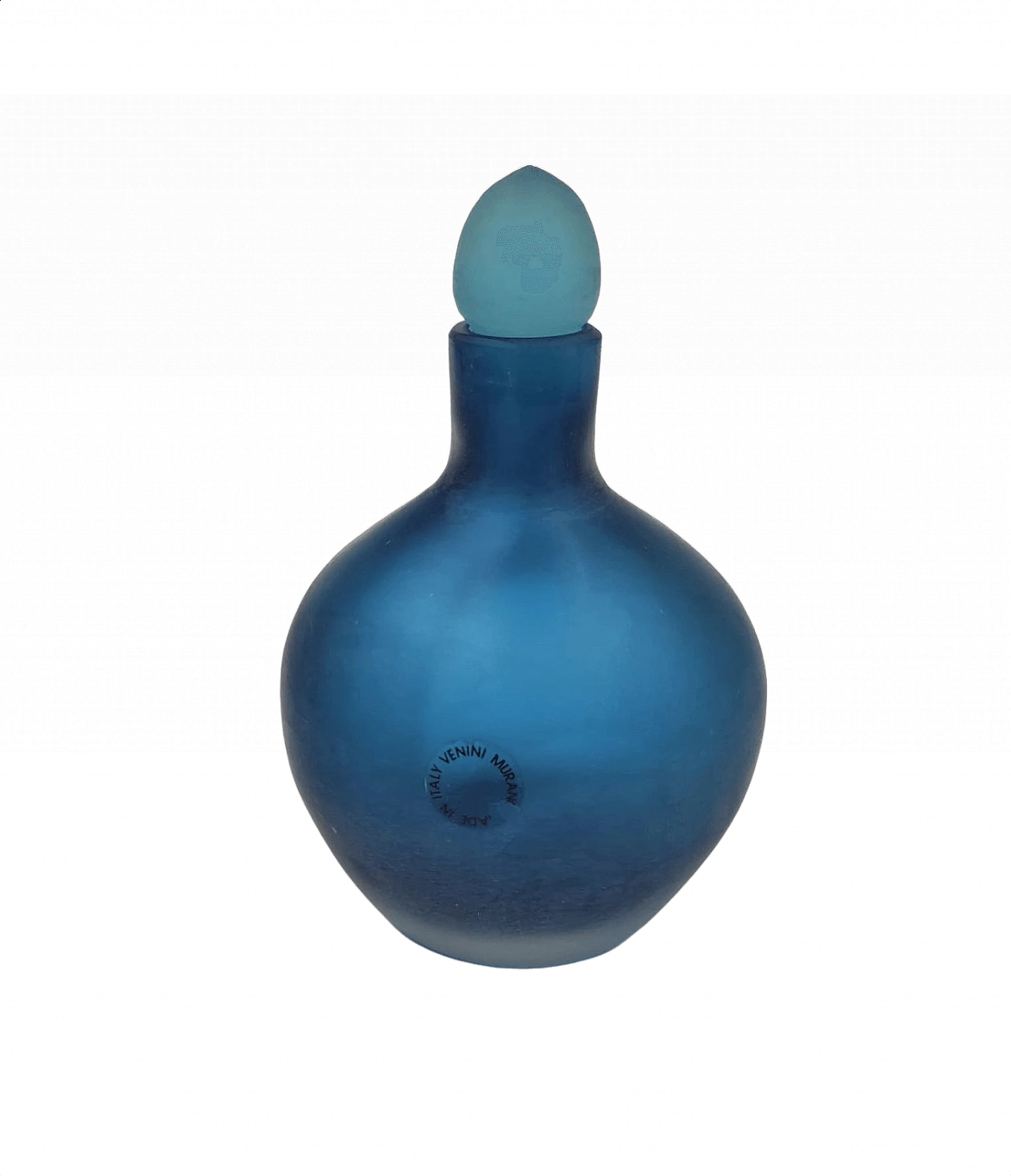 Bottiglia in vetro blu serie Velati di  Venini, 1993 1357004