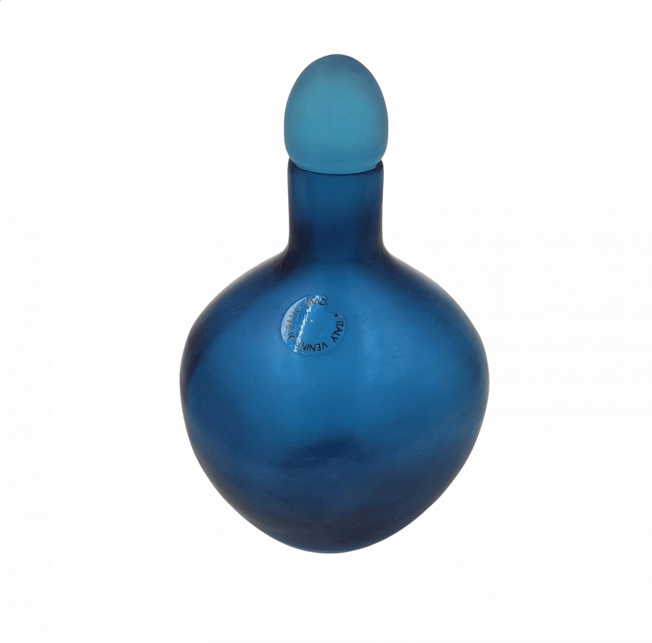 Bottiglia in vetro blu serie Velati di  Venini, 1992 1357006