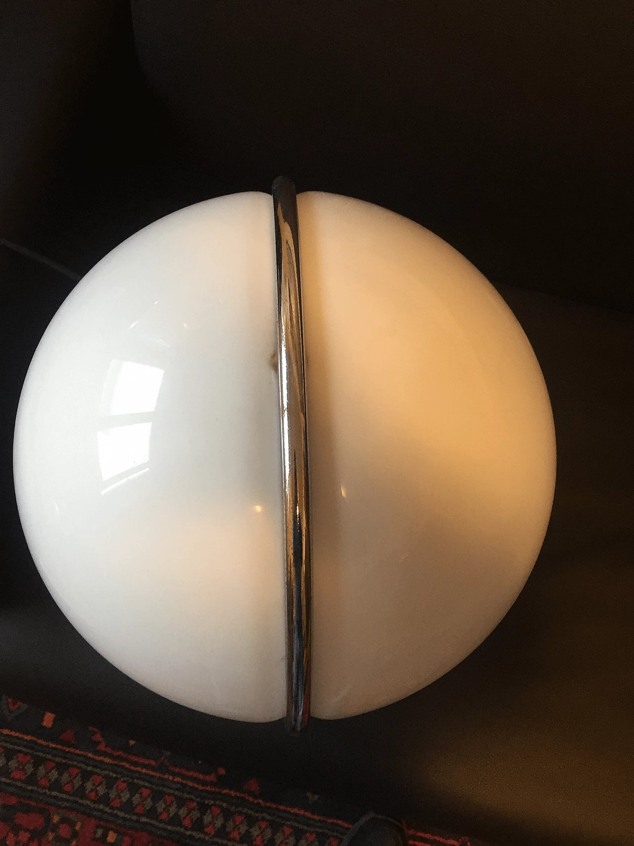 Conchiglia table lamp in chromed metal and methacrylate by Buttura & Massoni for Guzzini, 60s 1357181